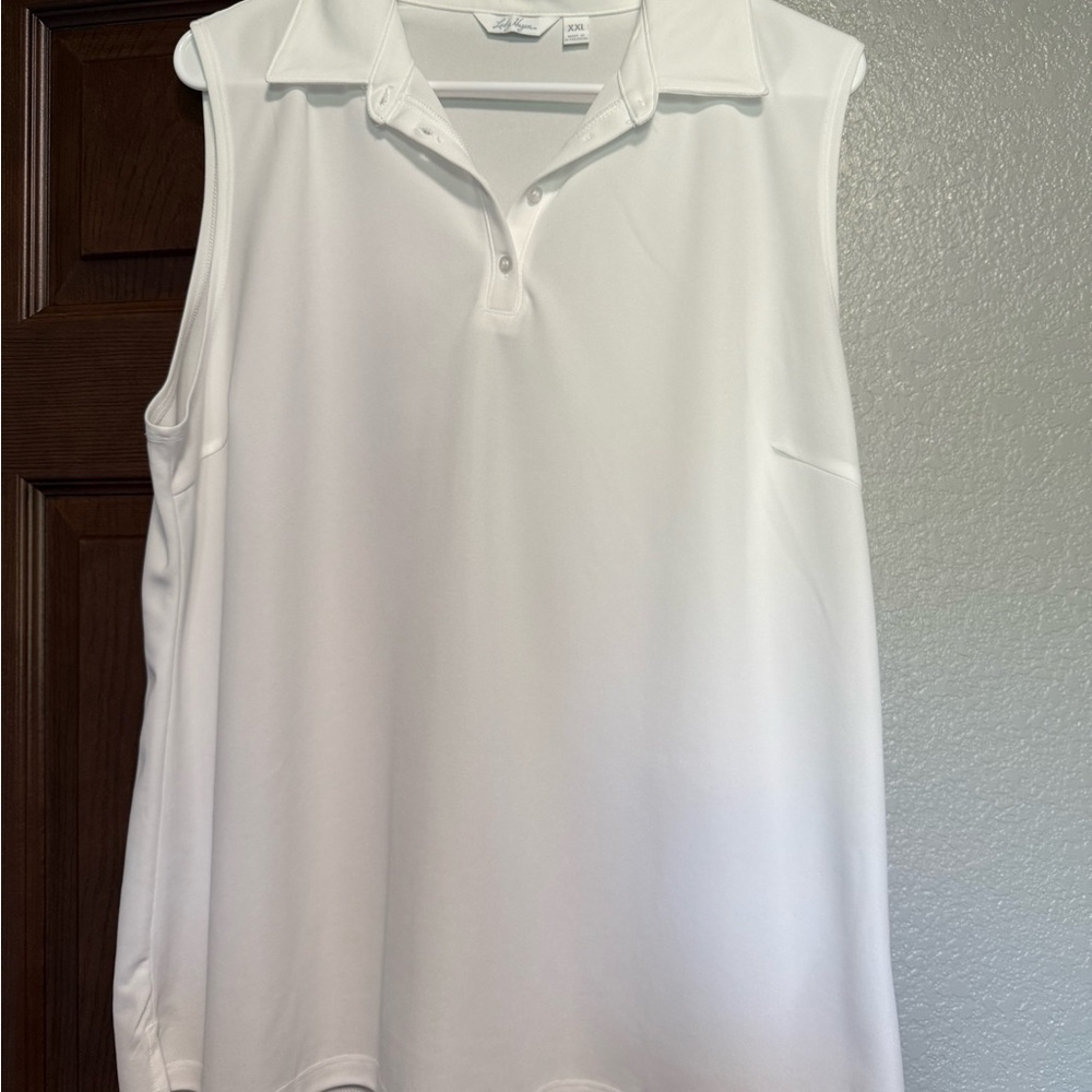 Lady Hagen White Sleeveless Top